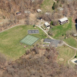 Birdseye view of Eden Village permaculture camp, Hudson River valley, USA